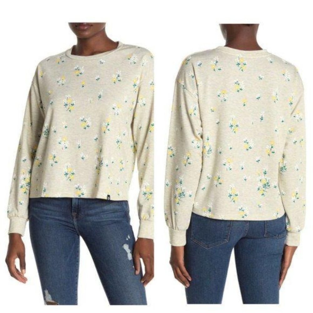 CIRCLEX Space Dye All Over Floral Print Sweatshirt